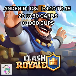 Clash Royale LVL +10 |1000 cups | 30 cards 