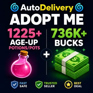 ADOPT ME +1200 AGE POTIONS +730K BUCKS💸Full Access 🗝️