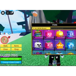 Blox Fruit Level 2650 +20 FRUIT|Instant Delivery