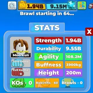 Muscle Legends +1B Strength +1B Durability