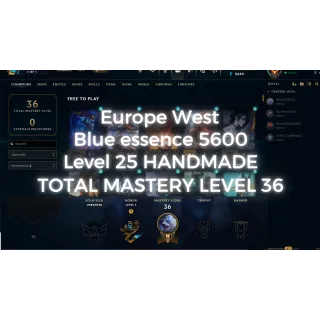 League of Legends [EUW] 25 LEVEL |Instant Delivery