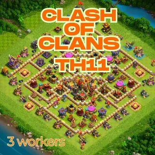 Clash of Clans TH11 ~3Workers
