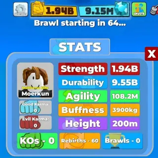 Muscle Legends +1B Strength +1B Durability