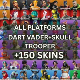 Fortnite Account 150 Skins | Dart Vader +Skull Trooper