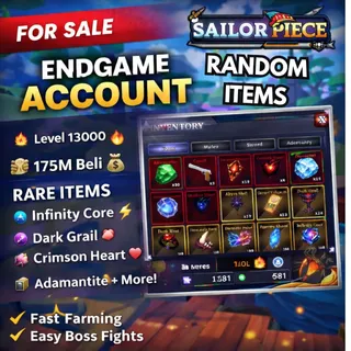 Sailor Piece  Level 13000 +Random Rar Items 
