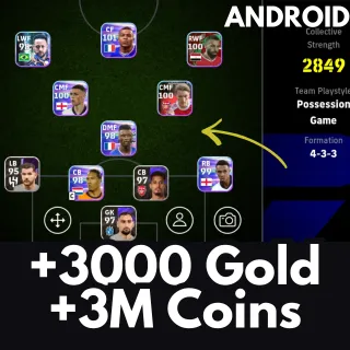 Efootball Pes 2026 Android 3000 Gold