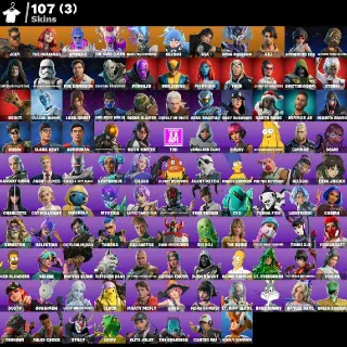 FORTNITE 107 SKINS