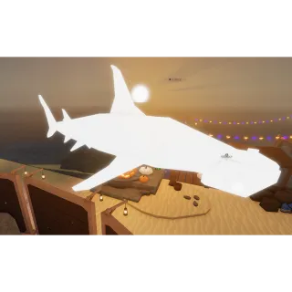 sparkling big shiny albino great hammerhead shark 837kg | Fisch