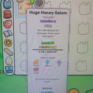 Huge shiny honey golem ps99