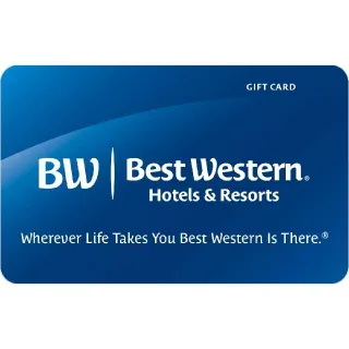 $100.00 Best Western Hotel Gift Card - INSTANT (20% OFF)