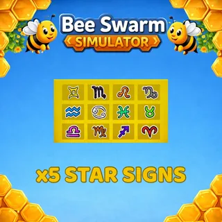 x5 RANDOM STAR SIGN |BSS | BEE SWARM