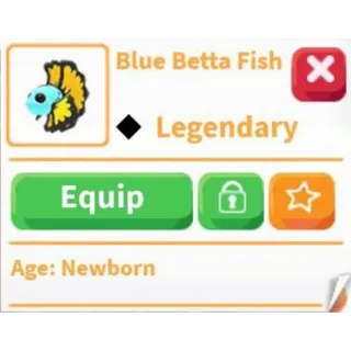 Blue Betta fish 🐟 Legendary Pet ⭐️ adopt me  