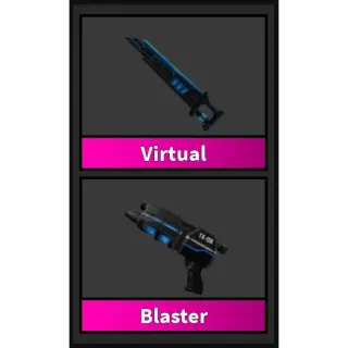 VIRTUAL SET (VIRTUAL+BLASTER)🗡️ CLASSIC SET - mystery murder 2 {MM2} - FAST DELIVERY 