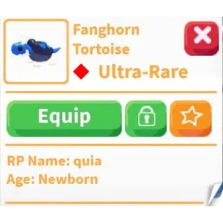 FANGHORN TORTOISE 🐢 ULTRA RARE 🔥 ADOPT ME  