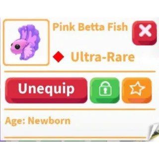 PINK BETTA FISH 🐟 ULTRA RARE 🔥 ADOPT ME  