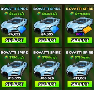 6 BOVATTI CHIRONS VARIANTS ) - DREAM CAR COLLECTION 