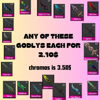 MM2 ANY GODLY 2.10$ (CHROMAS MSG ME)