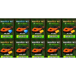 12 MAVRIX W1 ( RANDOM VARIANTS ) - DREAM CAR COLLECTION 