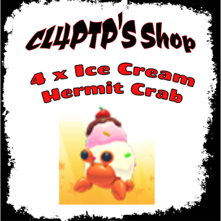 Adopt Me 4 x Ice Cream hermit Crab - Game Items - Gameflip