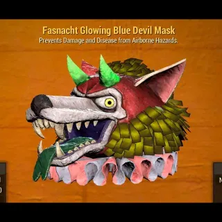 Glowing BLUE DEVIL Mask