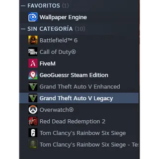 Grand Theft Auto V Legacy and Enhanced editions on Steam account