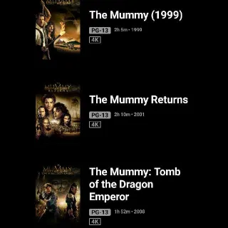The Mummy Trilogy 4K MA