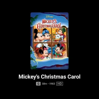 Mickey's Christmas Carol HD MA