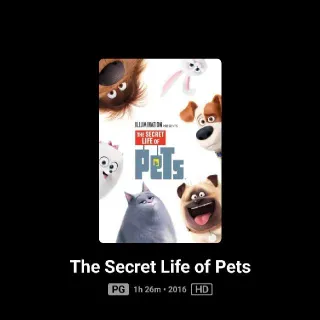 The Secret Life Of Pets HD MA