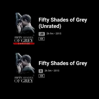 Fifty Shades of Grey Theatrical And Unratred 4K MA