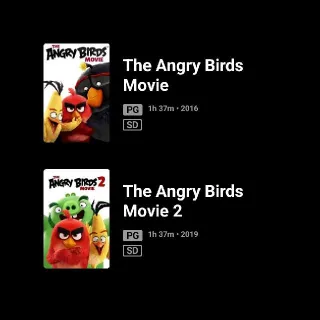 The Angry Birds Movie 1 And 2 HD MA