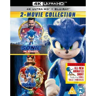 Sonic the Hedgehog 2-Movie Collection 4K Paramount Vudu Or ITunes