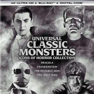 Universal Classic Monsters 4K MA Dracula/Frankenstein/Wolf Man/Invisible