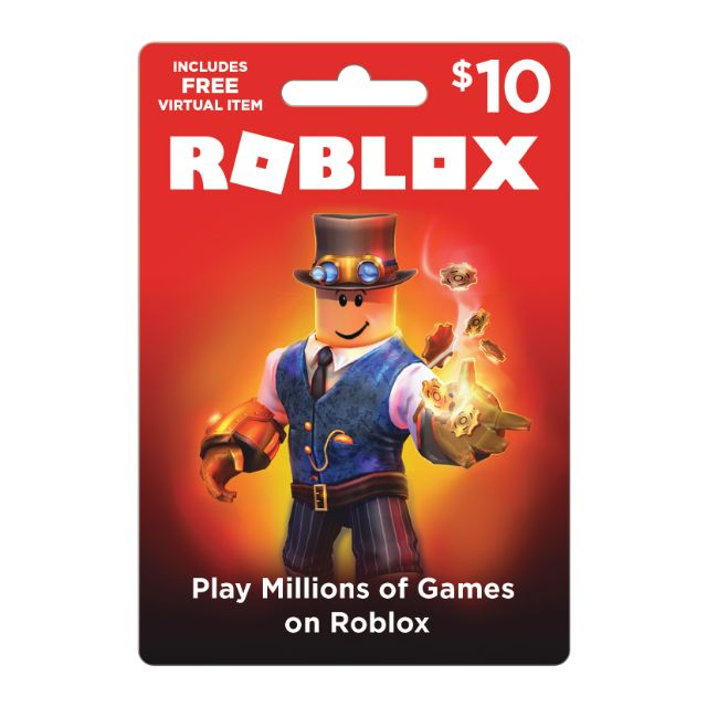 roblox 10 dollar gift card