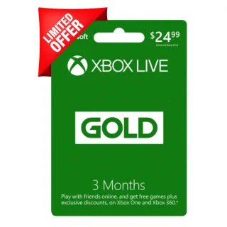 Xbox Live Gold 3 Months UNITED STATES "SALE DEAL"