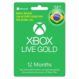 Microsoft Xbox Live Gold 12 Months Xbox 360 One X / S Series