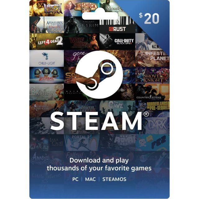 $20.00 Steam Gift Card Wallet Balance - Digital Delivery - Instant