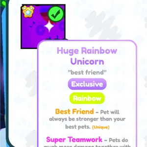 Huge Rainbow Unicorn (RB