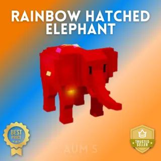 RAINBOW HATCHED ELEPHANT