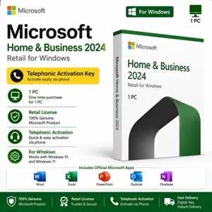 Microsoft Office 2024 Home & Business | Phone Activation Key | Windows