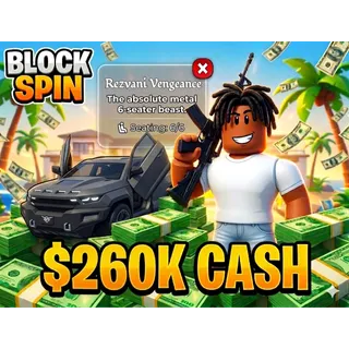 [BLOCKSPIN] - LVL 75 🔥 - REZVANI CAR  + 260K CASH ⚡️ INSTANT DELIVERY