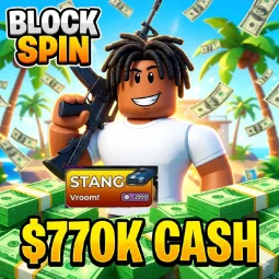 [BLOCKSPIN] STANG CAR + 770K CASH + LVL 70 + SWIPER 74  |FAST Delivery