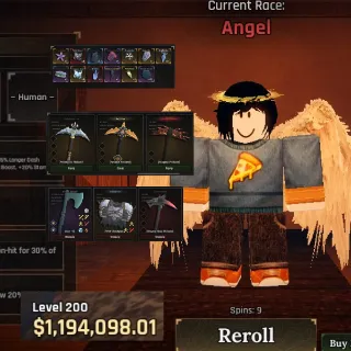 😇 ANGEL RACE | Dragon Head Pickaxe 🐲  Prismatic • Arcane • Magma Pickaxe 1.1M$ , Lv.200+  | The Forge