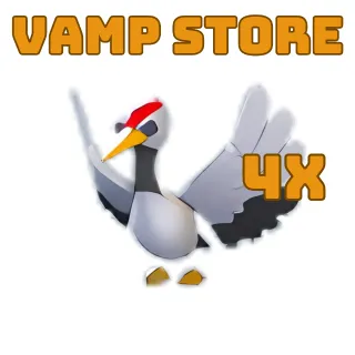 4x RED CROWNED CRANE