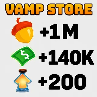 [Adopt Me] +1 Million Acorns + 140K Bucks + 200 Age Up Potion Account