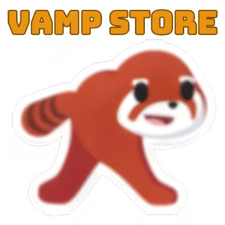 RED SQUISHED PANDORAMA STICKER