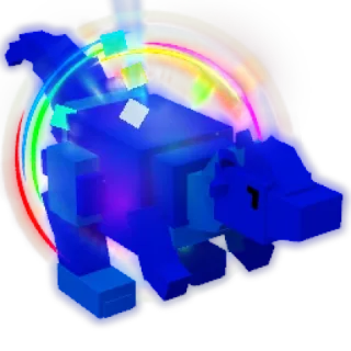 Rainbow Hatched Pachycephalosaurus