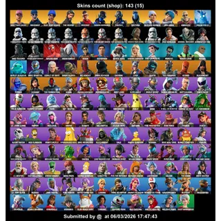 143 Skins + The Reaper + Ember Baton + OG STW (OG FORTNITE ACCOUNT)