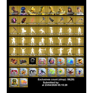 595 Skins + Travis Scott + Astro Jack + Stuck Emote (STACKED FORTNITE ACCOUNT)