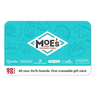$50.00 USD Moe's Southwest Grill Gift Card