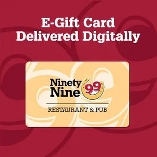 $50.00 Ninety Nine Restaurants Gift Card - instant delivery